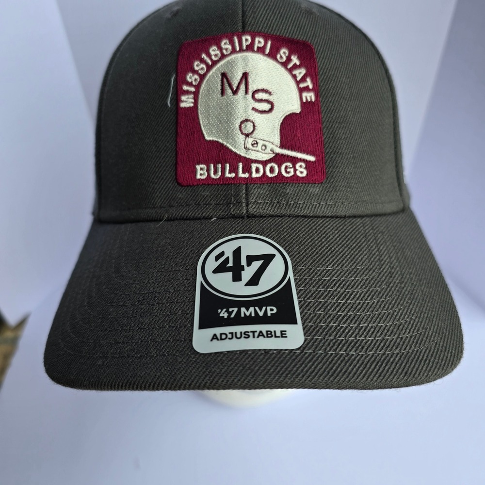 Mississippi State Bulldogs '47‎ Brand MVP Adjustable Hat Charcoal